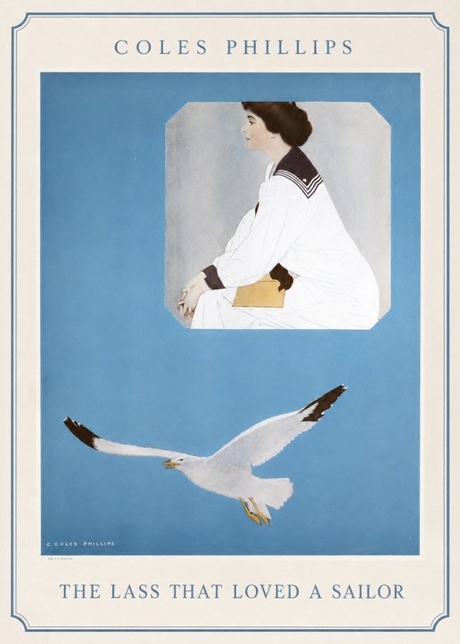 Coles Phillips The Lass That Loved a Sailor No1 - Affiche
