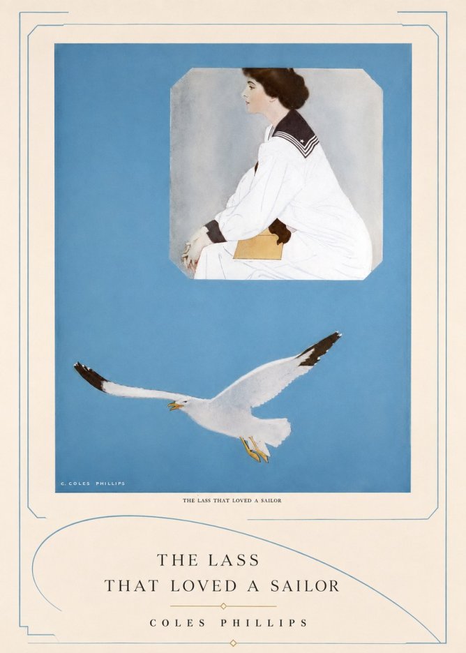 Coles Phillips The Lass That Loved a Sailor No3 - Affiche