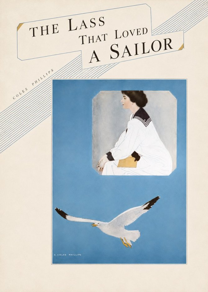 Coles Phillips The Lass That Loved a Sailor No5 - Affiche