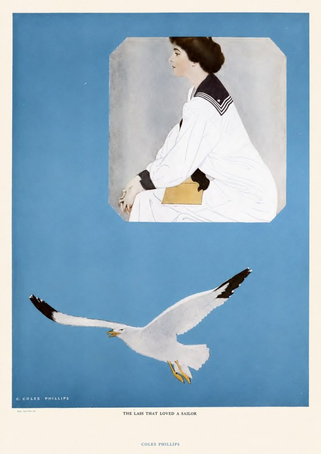 Coles Phillips The Lass That Loved a Sailor No6 - Affiche