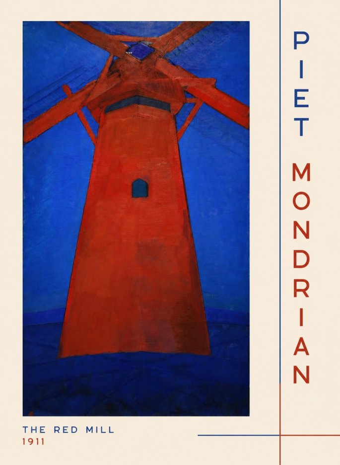 Piet Mondrian The Red Mill No2 - Affiche