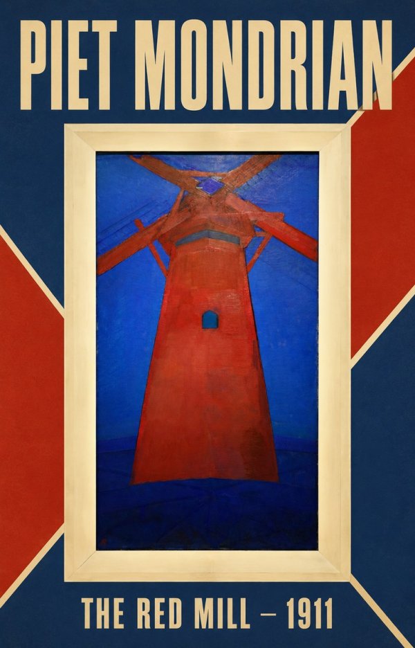 Piet Mondrian The Red Mill No3 - Affiche