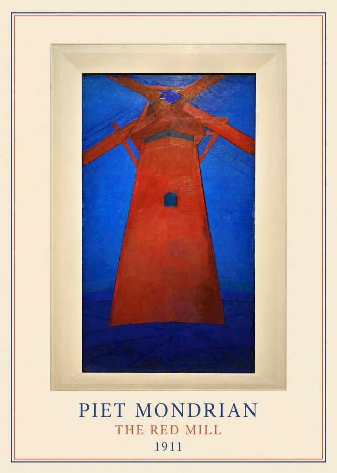 Piet Mondrian The Red Mill No4 - Affiche