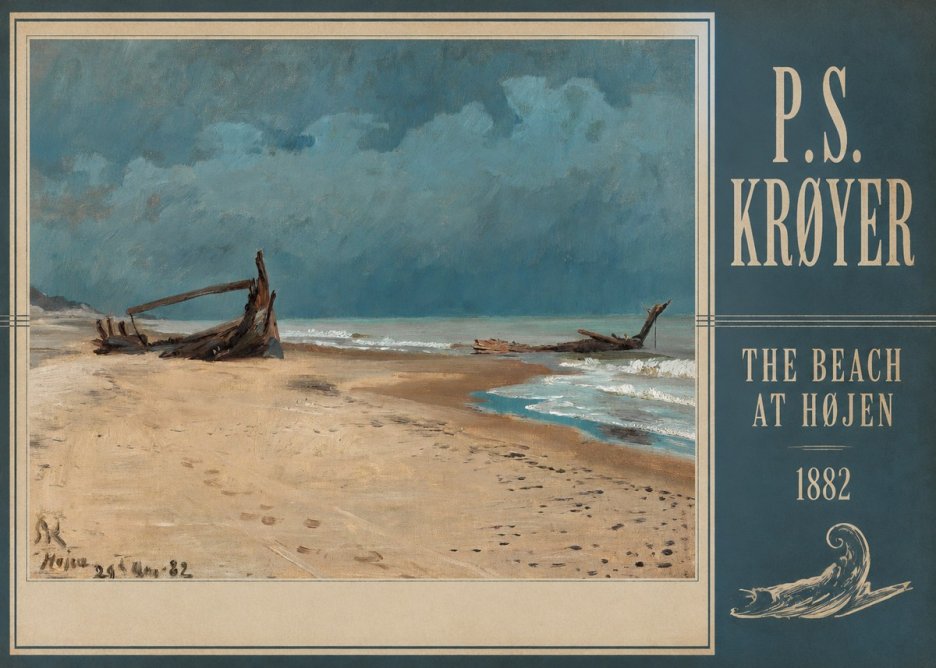P.S. Krøyer The Beach at Højen No3 - Affiche