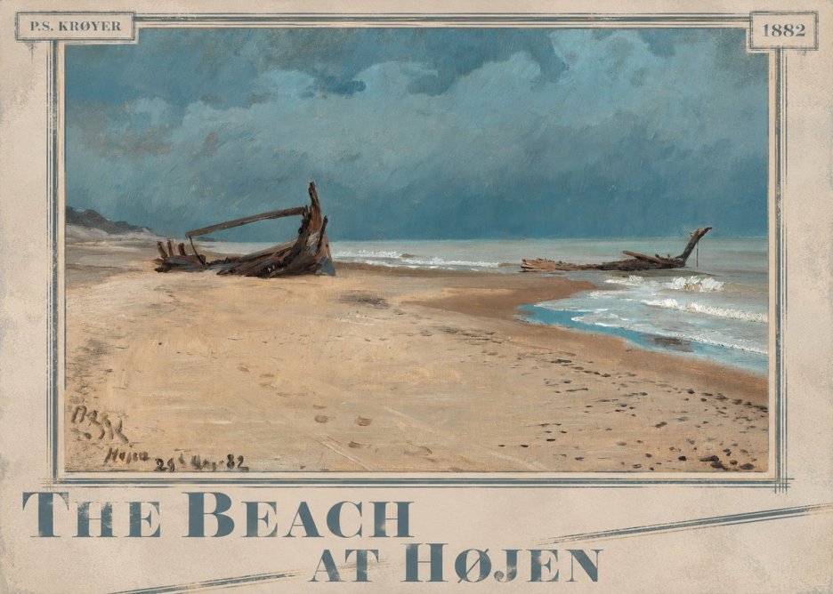 P.S. Krøyer The Beach at Højen No5 - Affiche