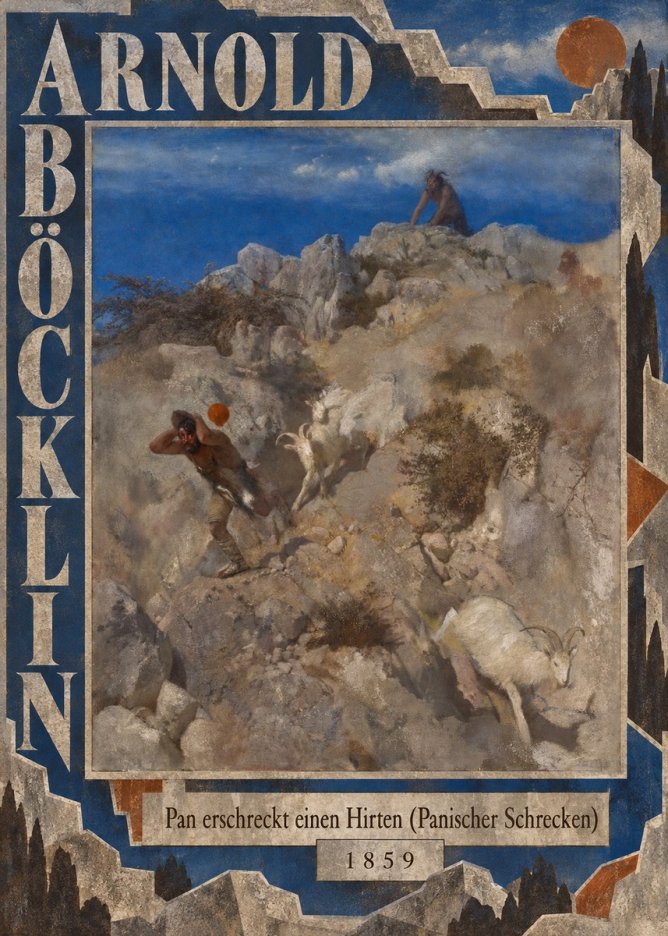 Arnold Böcklin Pan Erschreckt Einen Hirten (Panischer Schrecken) No5 - Affiche