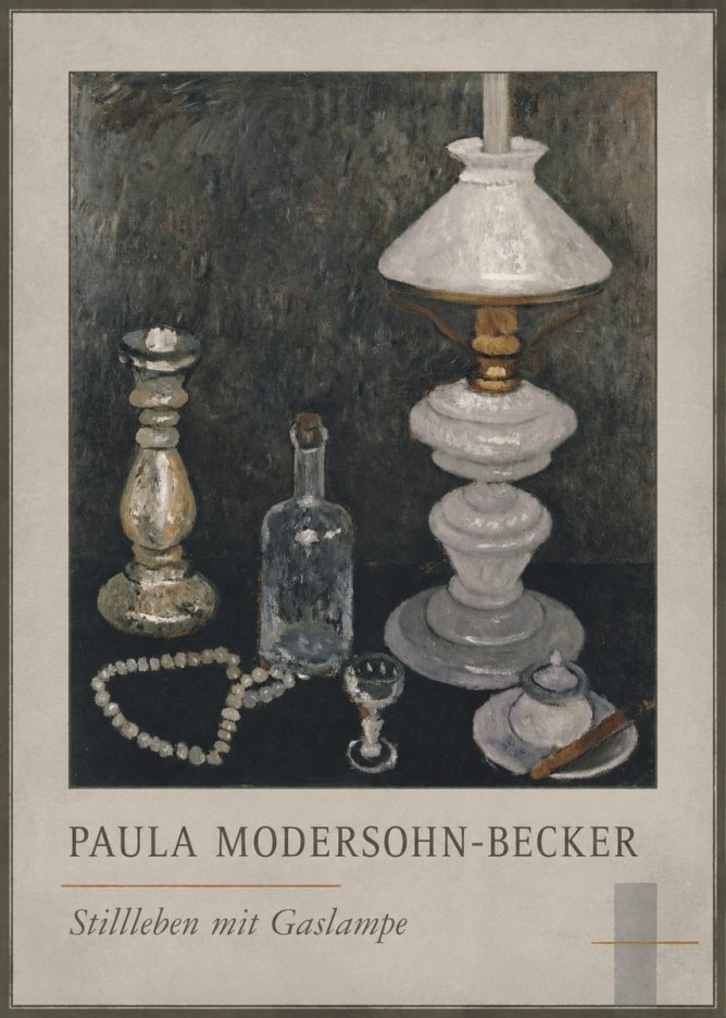 Paula Modersohn-Becker Stillleben Mit Gaslampe No1 - Affiche