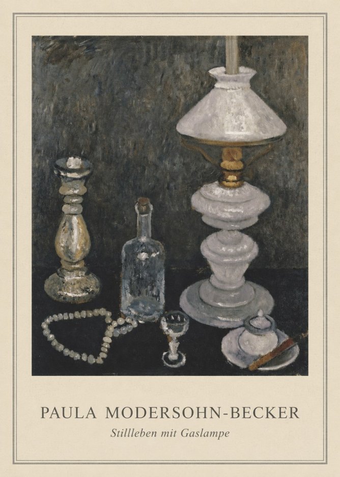 Paula Modersohn-Becker Stillleben Mit Gaslampe No4 - Affiche