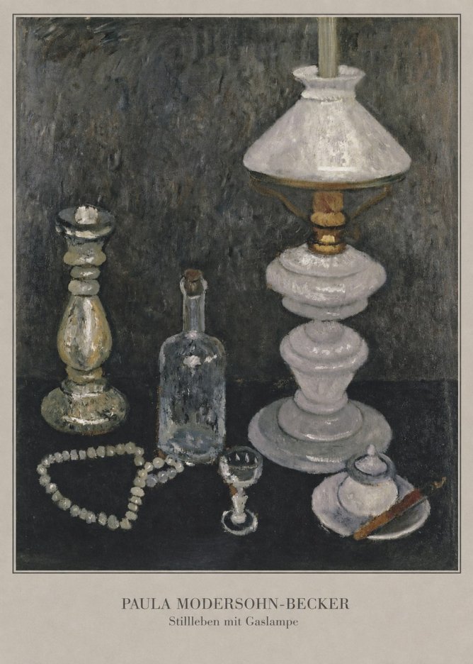 Paula Modersohn-Becker Stillleben Mit Gaslampe No6 - Affiche