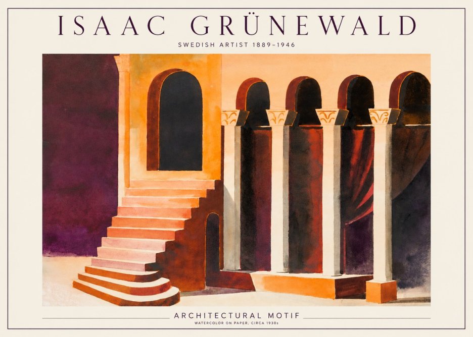 Isaac Grünewald Architectural Motif III No1 - Affiche