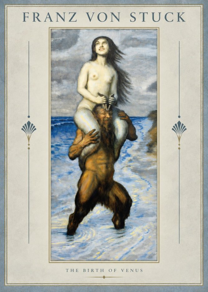 Franz von Stuck The Birth of Venus No2 - Affiche