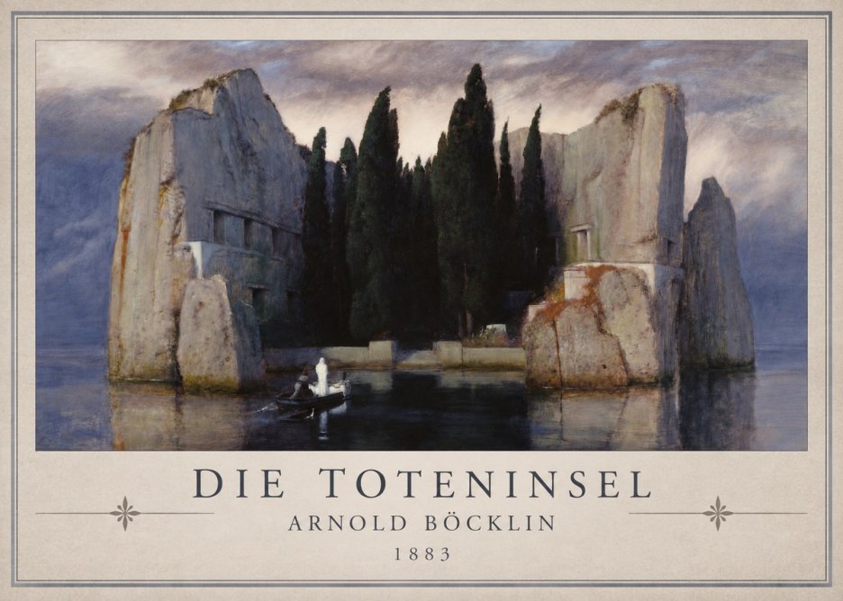 Arnold Böcklin Die Toteninsel V No1 - Affiche