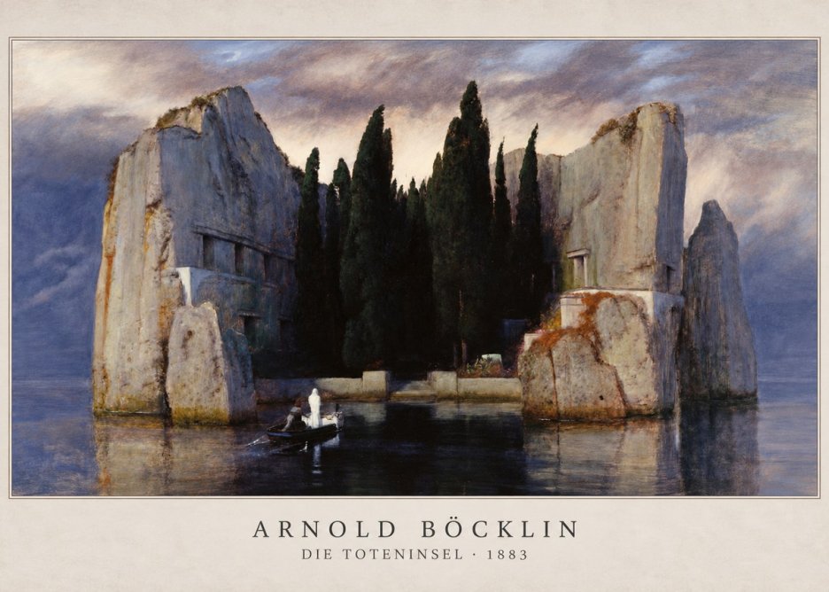 Arnold Böcklin Die Toteninsel V No2 - Affiche
