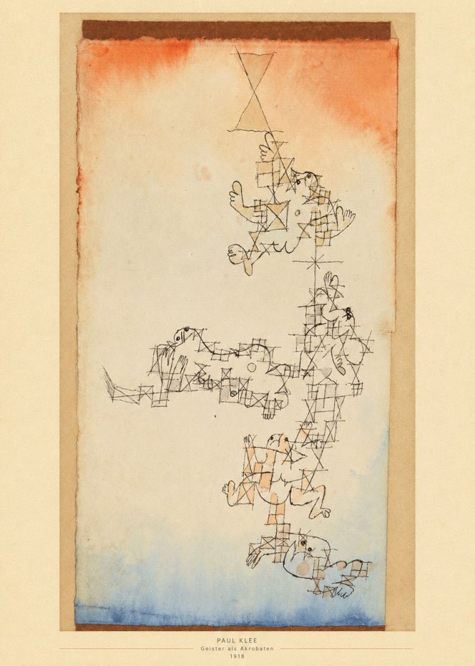 Paul Klee Geister Als Akrobaten No5 - Affiche