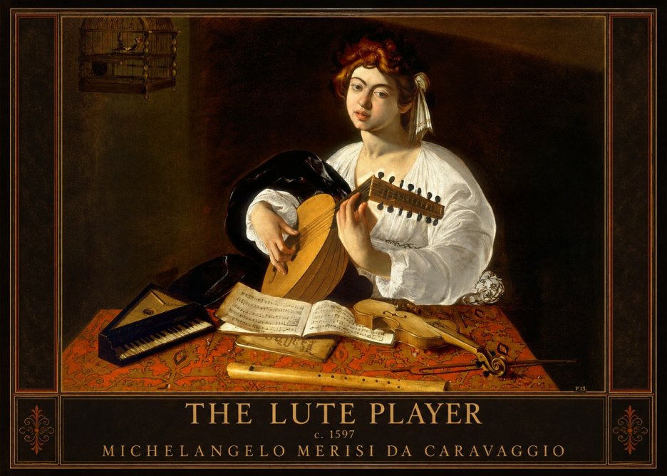 Michelangelo Merisi da Caravaggio The Lute Player No1 - Affiche