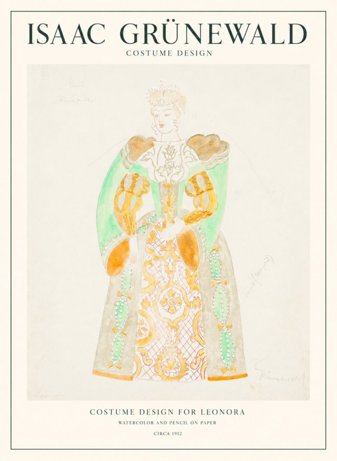Isaac Grünewald Costume Design for Leonora No1 - Affiche