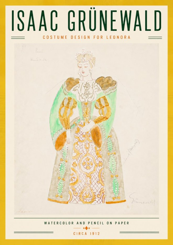 Isaac Grünewald Costume Design for Leonora No6 - Affiche