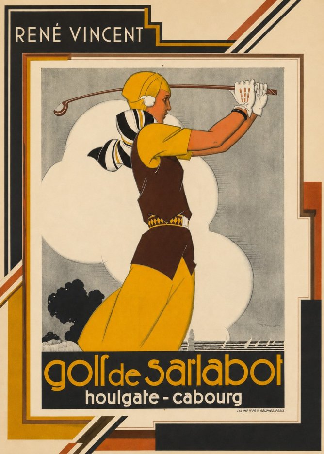 René Vincent Golf De Sarlabot No2 - Affiche