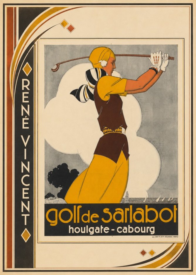 René Vincent Golf De Sarlabot No3 - Affiche