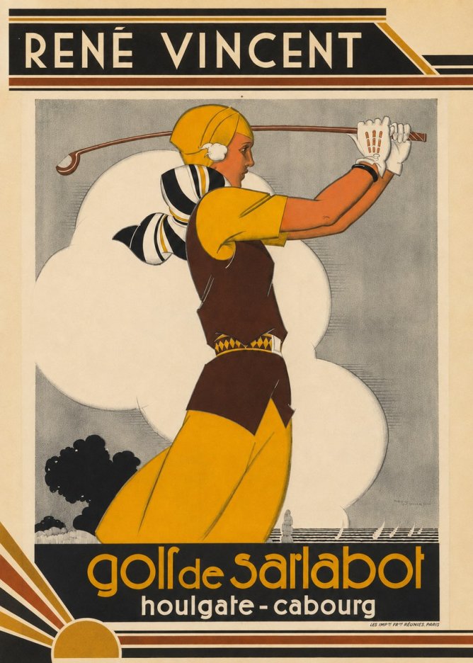 René Vincent Golf De Sarlabot No4 - Affiche