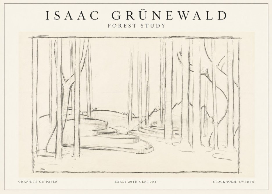 Isaac Grünewald Forest Path No2 - Affiche