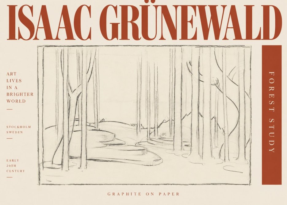 Isaac Grünewald Forest Path No3 - Affiche