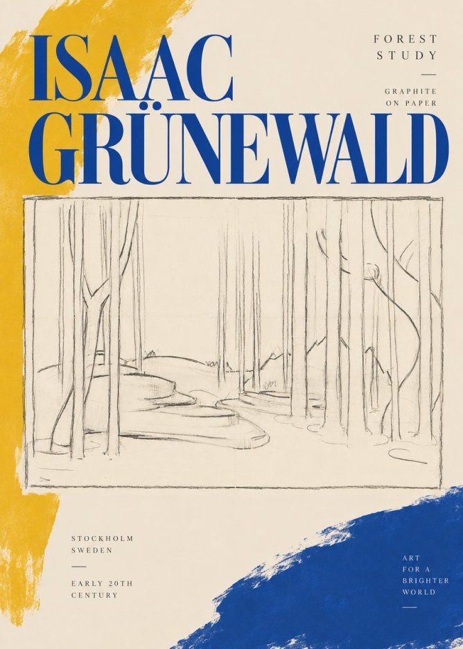 Isaac Grünewald Forest Path No4 - Affiche