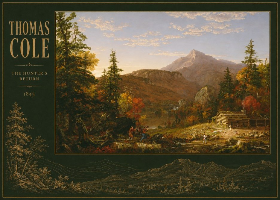 Thomas Cole The Hunter's Return II No2 - Affiche
