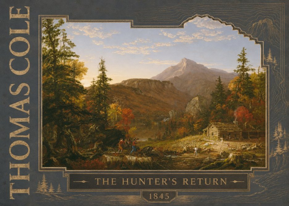 Thomas Cole The Hunter's Return II No5 - Affiche