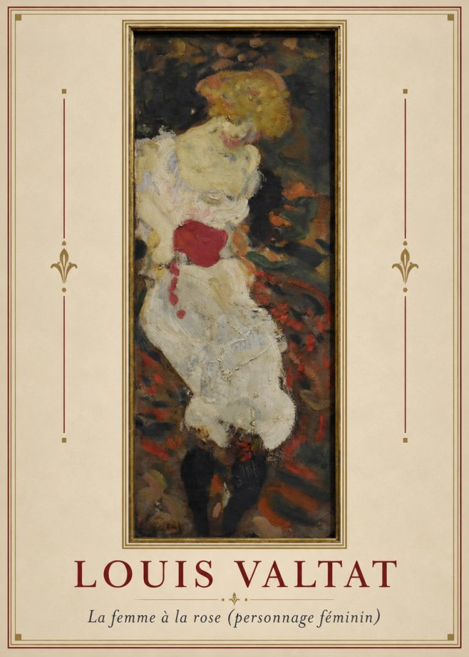 Louis Valtat La Femme À La Rose (Personnage Féminin) No2 - Affiche