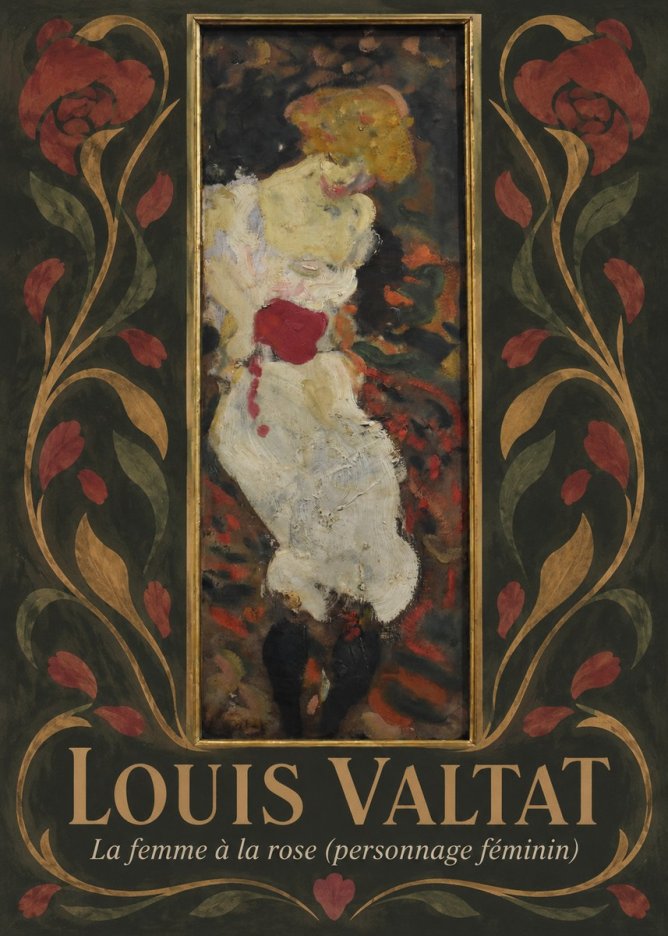 Louis Valtat La Femme À La Rose (Personnage Féminin) No6 - Affiche