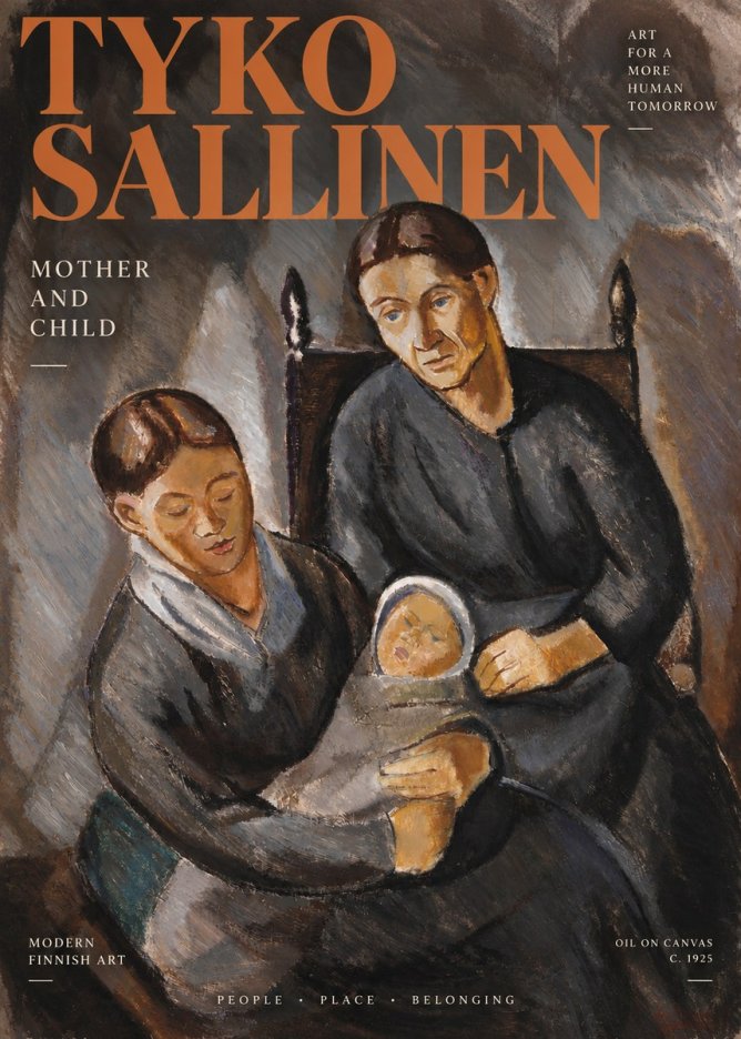 Tyko Sallinen Mother and Child No3 - Affiche