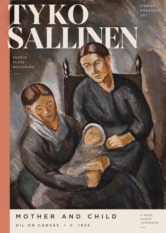Tyko Sallinen Mother and Child No5 - Affiche