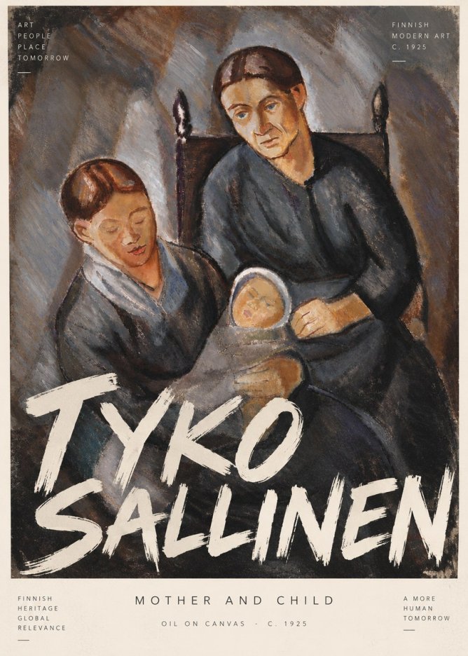 Tyko Sallinen Mother and Child No6 - Affiche