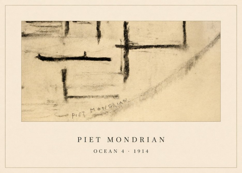 Piet Mondrian Ocean 4 No5 - Affiche