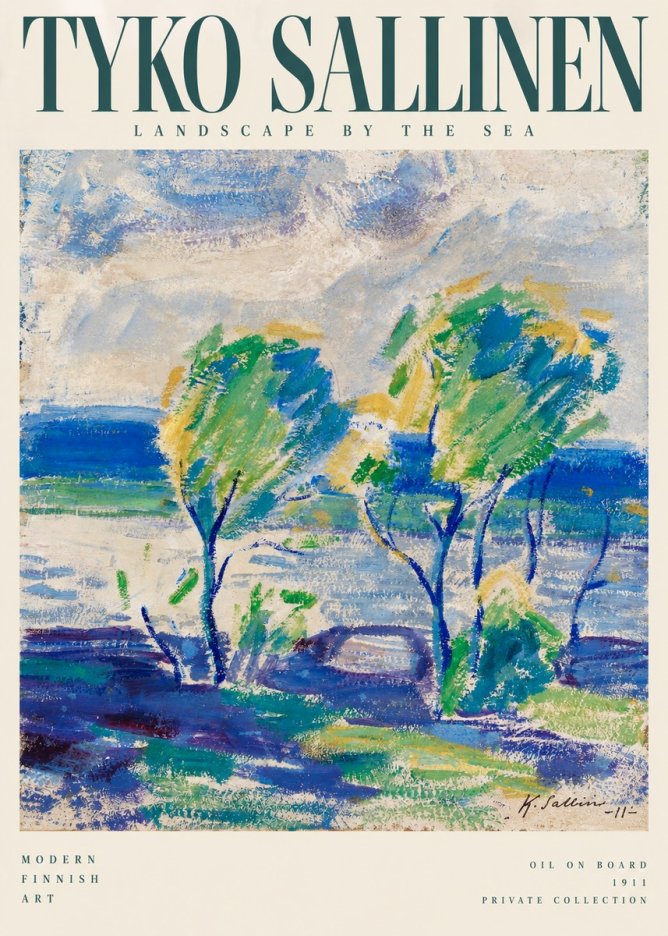 Tyko Sallinen Landscape by the Sea No2 - Affiche