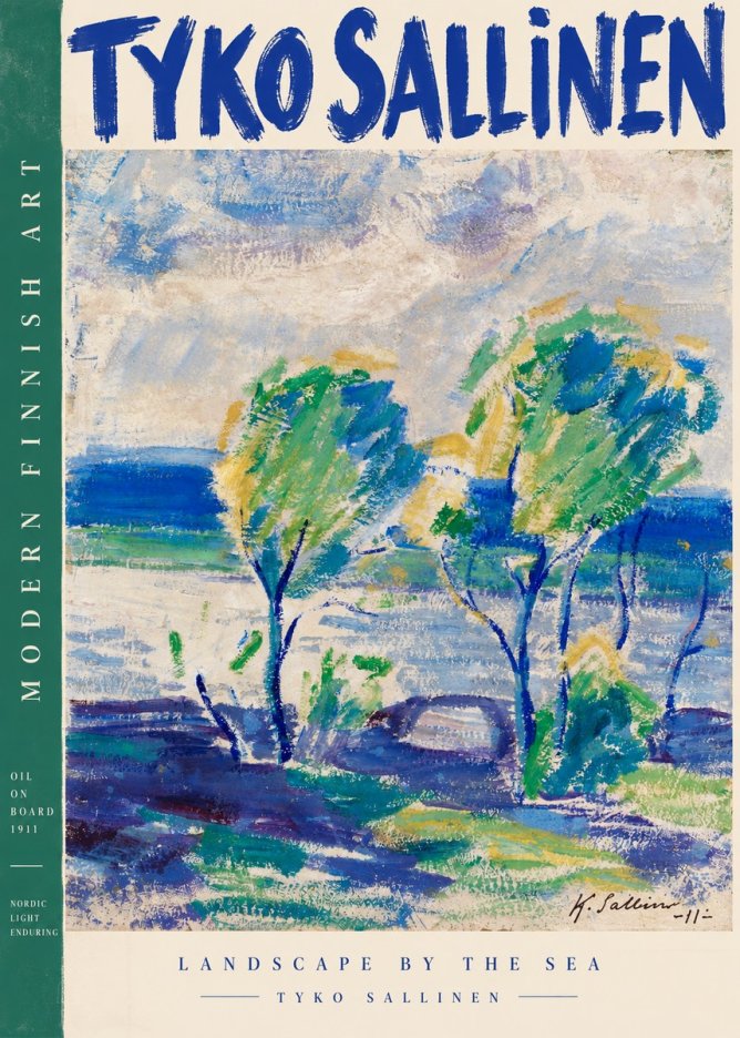 Tyko Sallinen Landscape by the Sea No4 - Affiche