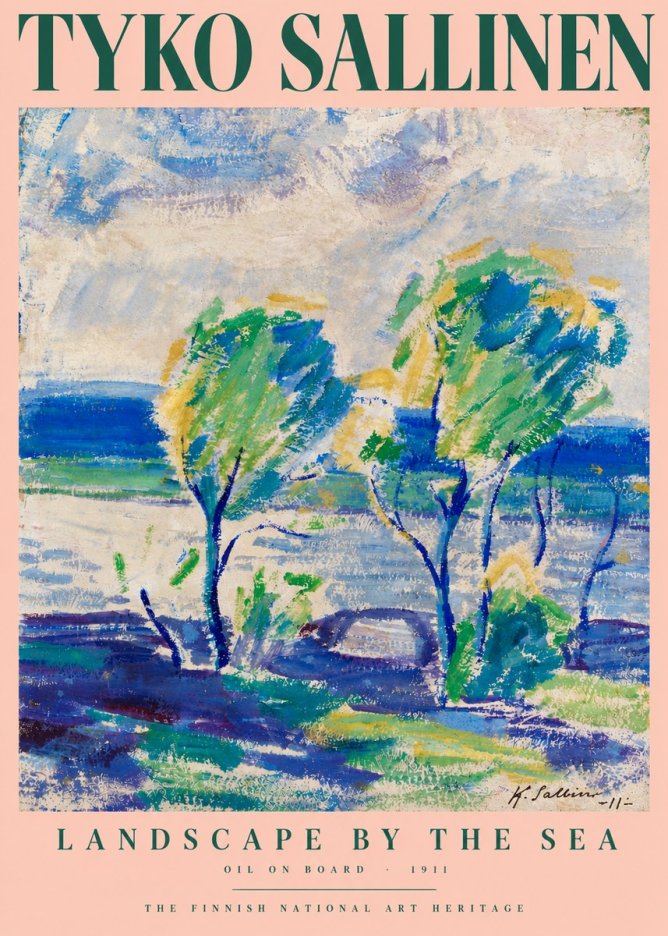 Tyko Sallinen Landscape by the Sea No6 - Affiche