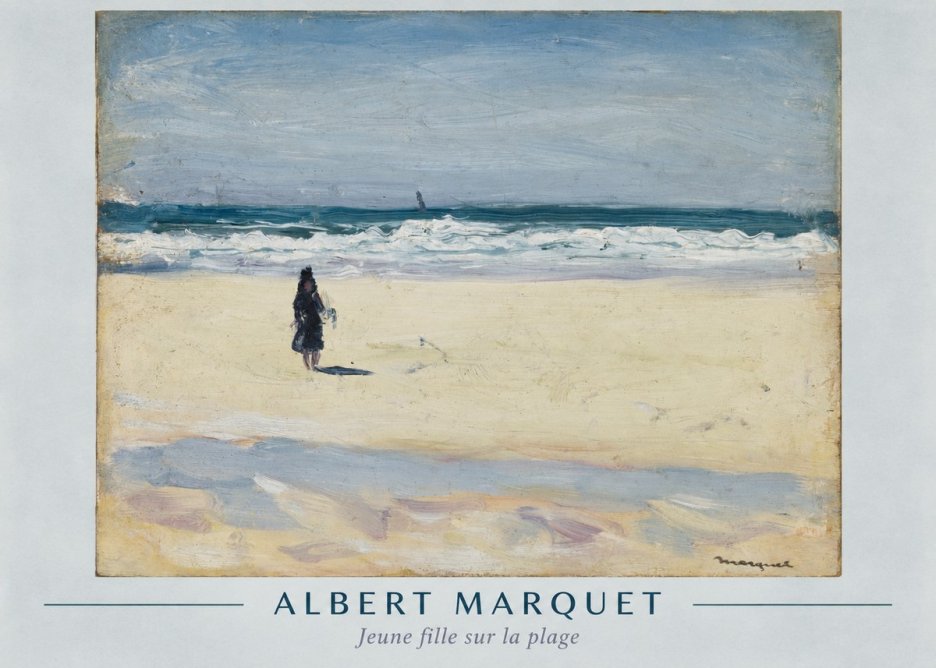 Albert Marquet Jeune Fille Sur La Plage No1 - Affiche
