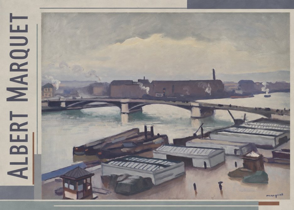Albert Marquet River Scene, Paris No2 - Affiche