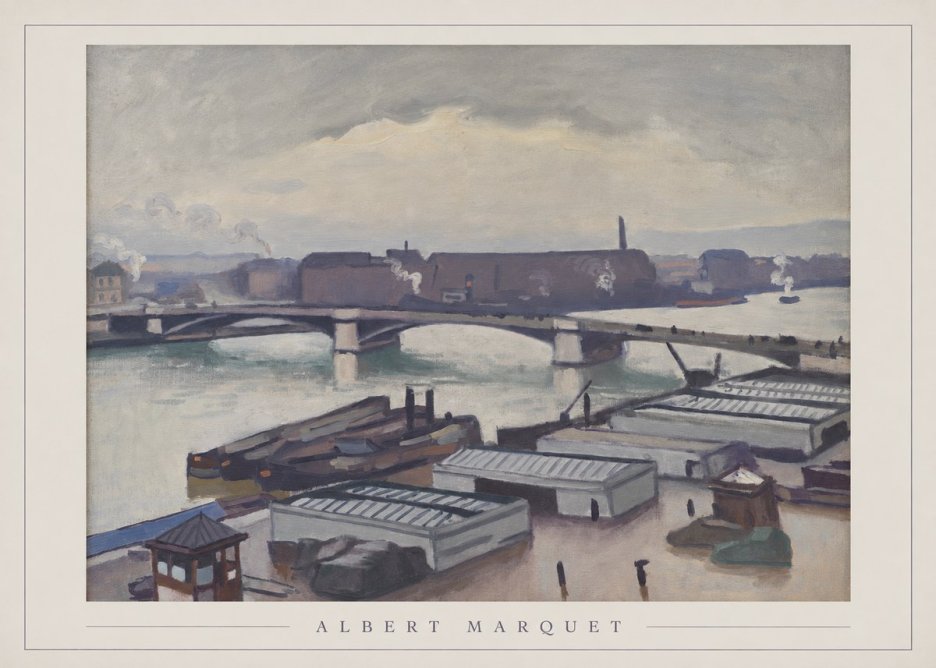 Albert Marquet River Scene, Paris No3 - Affiche