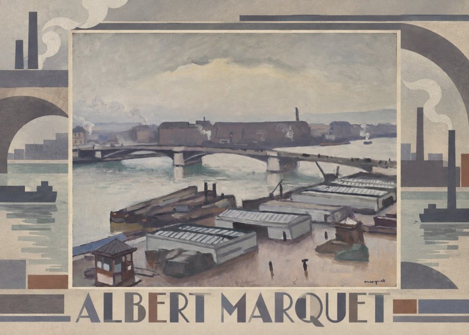 Albert Marquet River Scene, Paris No6 - Affiche