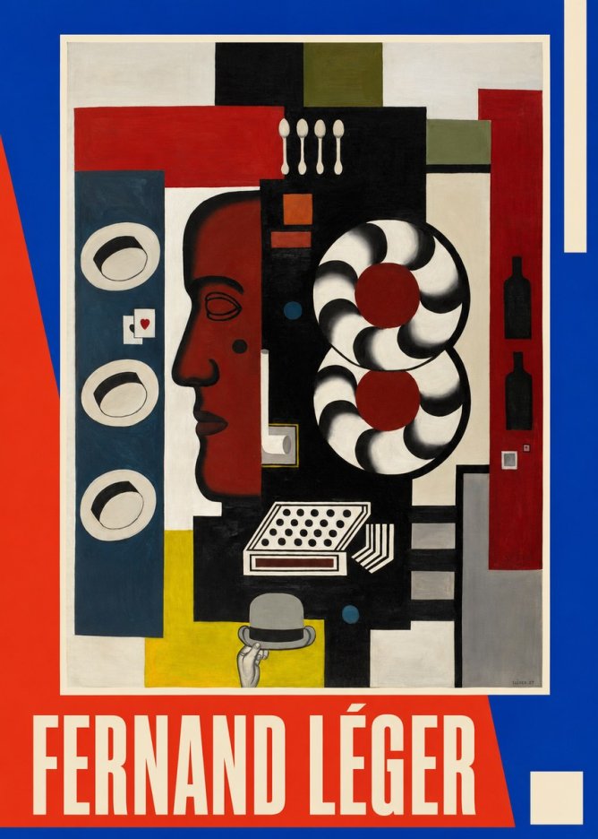 Fernand Léger Composition with Hand and Hats No2 - Affiche