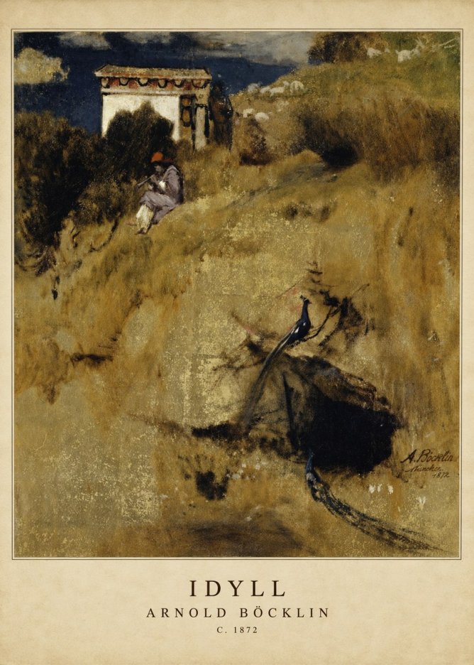 Arnold Böcklin Idyll - Fragment Eines Wandschirms No2 - Affiche