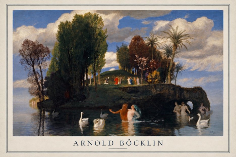 Arnold Böcklin The Island of Life No1 - Affiche