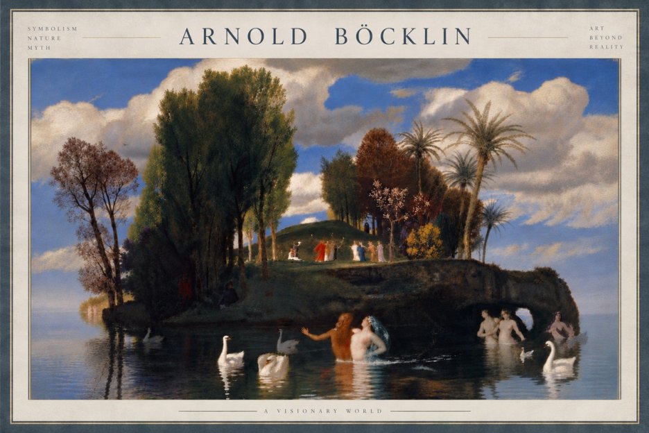 Arnold Böcklin The Island of Life No6 - Affiche