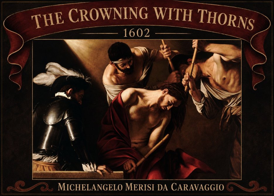 Michelangelo Merisi da Caravaggio The Crowning with Thorns II No4 - Affiche