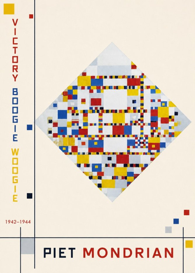 Piet Mondrian Victory Boogie Woogie No2 - Affiche