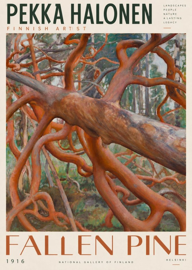 Pekka Halonen Fallen Pine No4 - Affiche