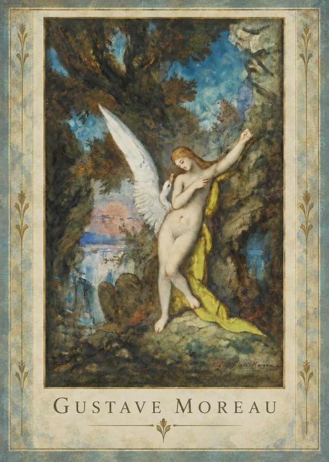 Gustave Moreau Leda and the Swan No5 - Affiche